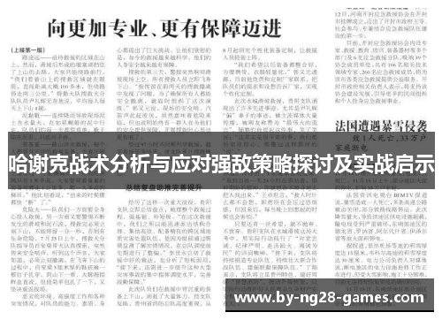 哈谢克战术分析与应对强敌策略探讨及实战启示